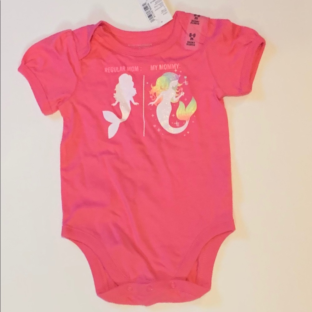 Baby Girls Glitter Mermaid Mom Graphic Tee